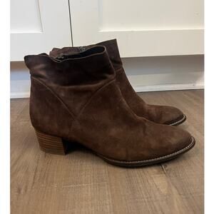Paul Green Nelly Chocolate Brown Suede Ankle Boots